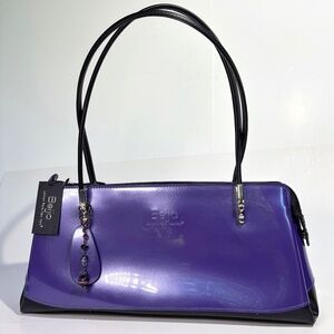 BEIJO/London/Paris/New York Purple Vinyl Dress Purse